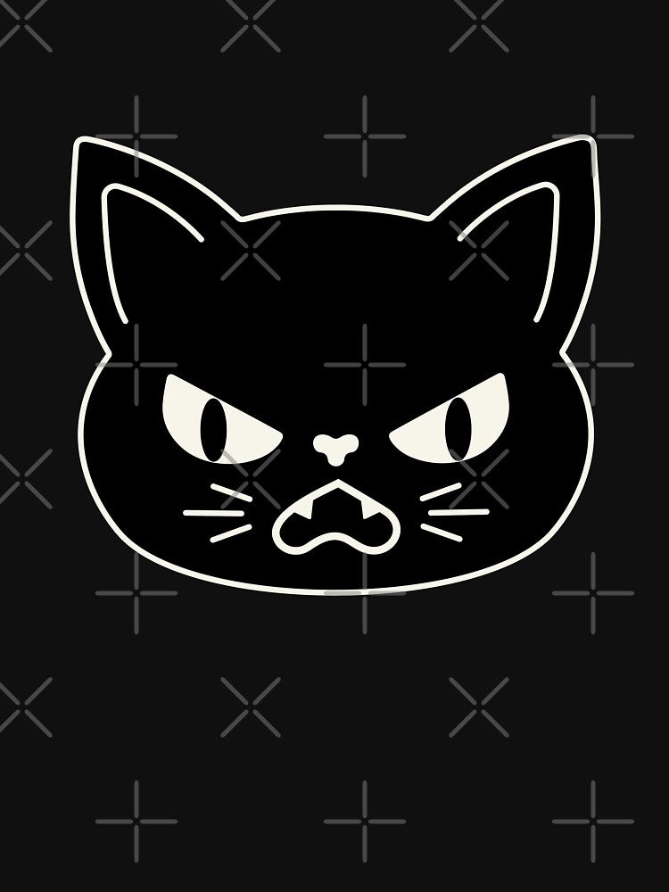 Vintage Halloween Black Cat - Scaredy Cat Face by Carrie Cantwell Art