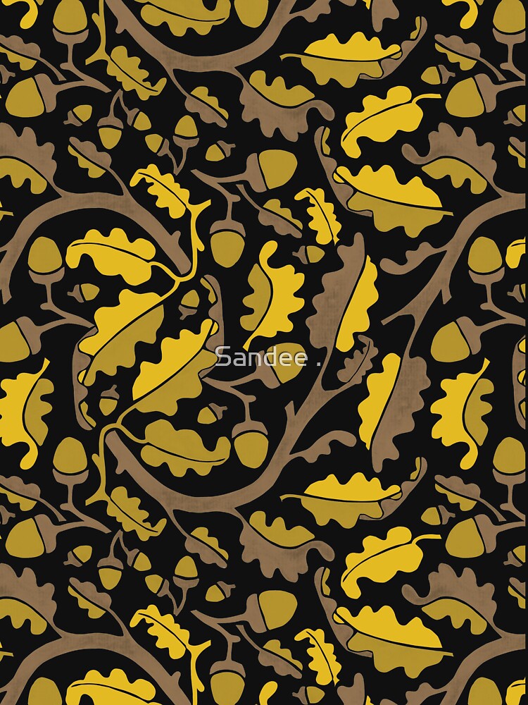 Autumn Acorn Yellow by Sandee .