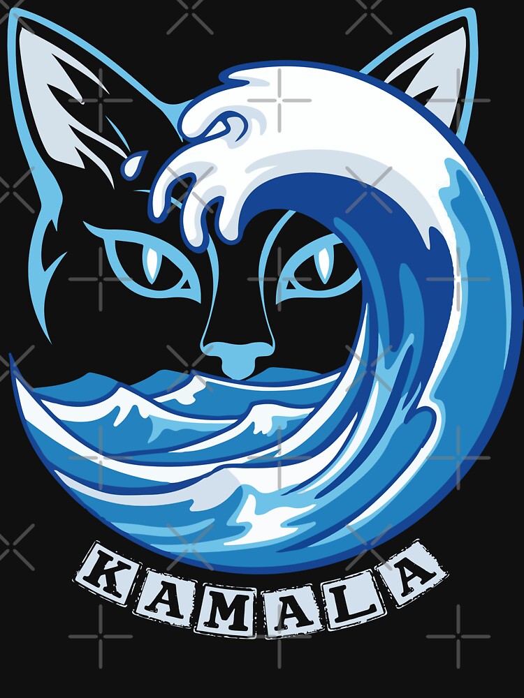 Blue Wave of Cat Ladies Kamala Cat Typography Alphabet Cute T-Shirt by FirstCheck