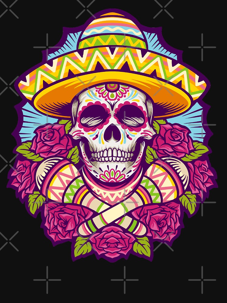 Dia De Los Muertos Festive Mexican Skull by PBANDJCO