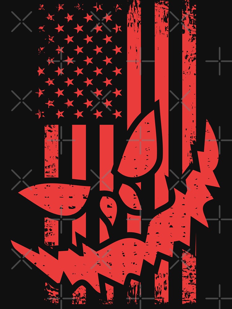 Jack o'lantern American flag in red Shirt by Georgy09