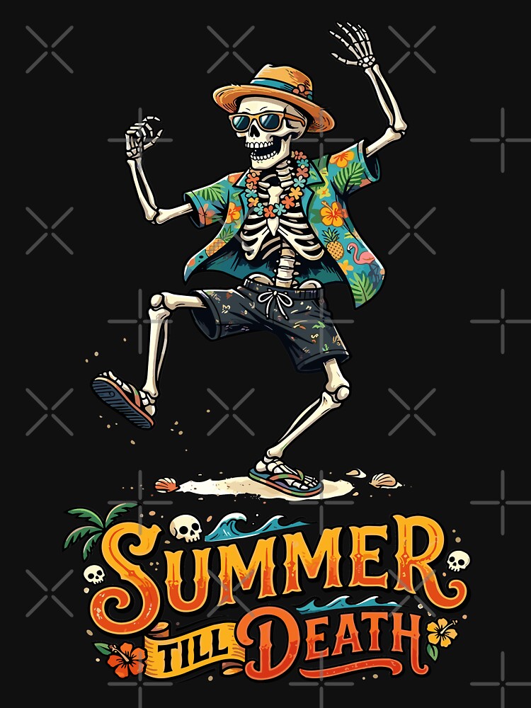 Summer Till Death Dancing Skeleton Beach Vacation by AvivaCreative