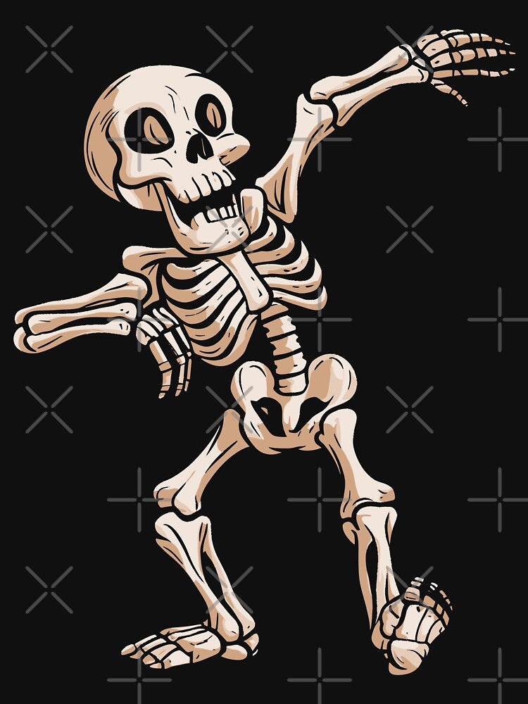 Dancing Skeleton Halloween Funny by Quirky Shirts