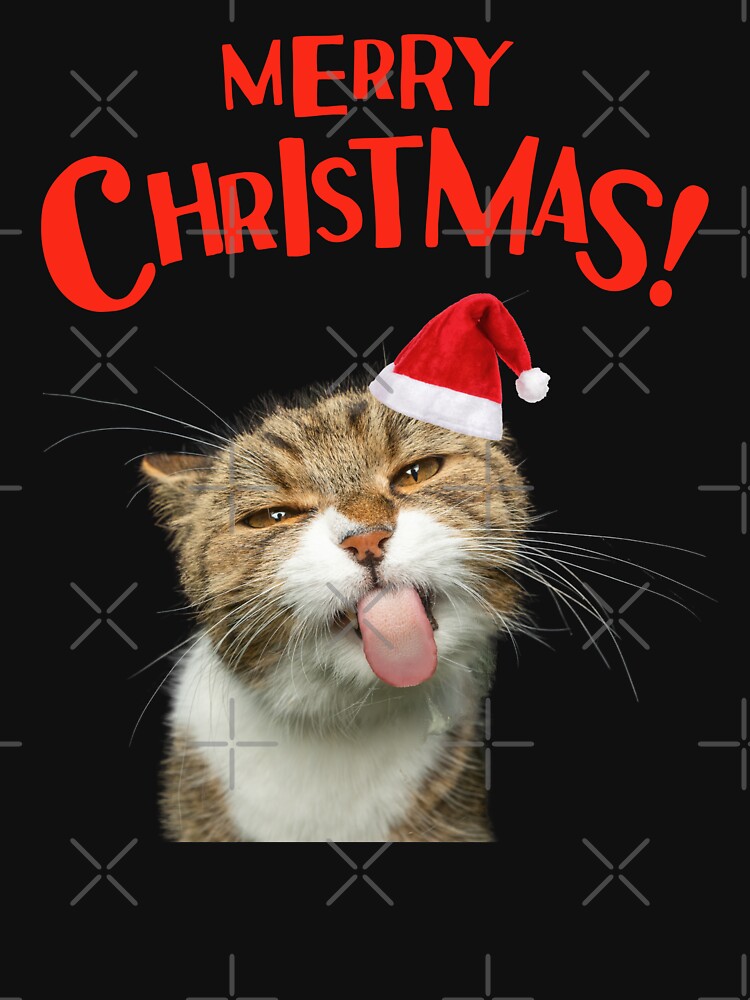 Merry Christmas, Funny Cat V1 by The Love Quill