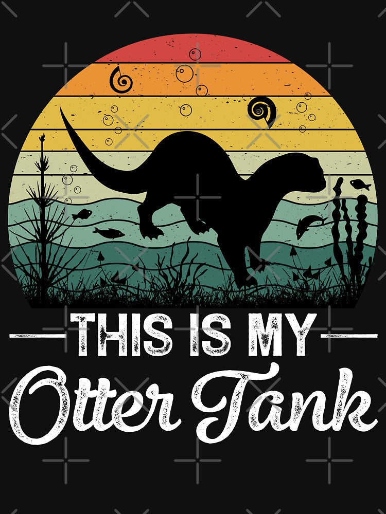 Playful Otter Tank - Embrace the Otter Spirit! by Print Finds