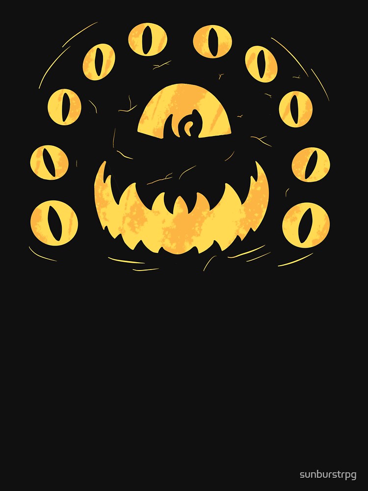 Dungeons & Dragons Halloween Beholder Jack-O-Lantern Pumpking for D&D by sunburstrpg
