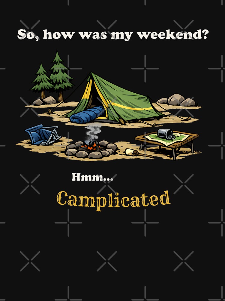 Camplicated – Funny Camping Pun by PuniverseDesign