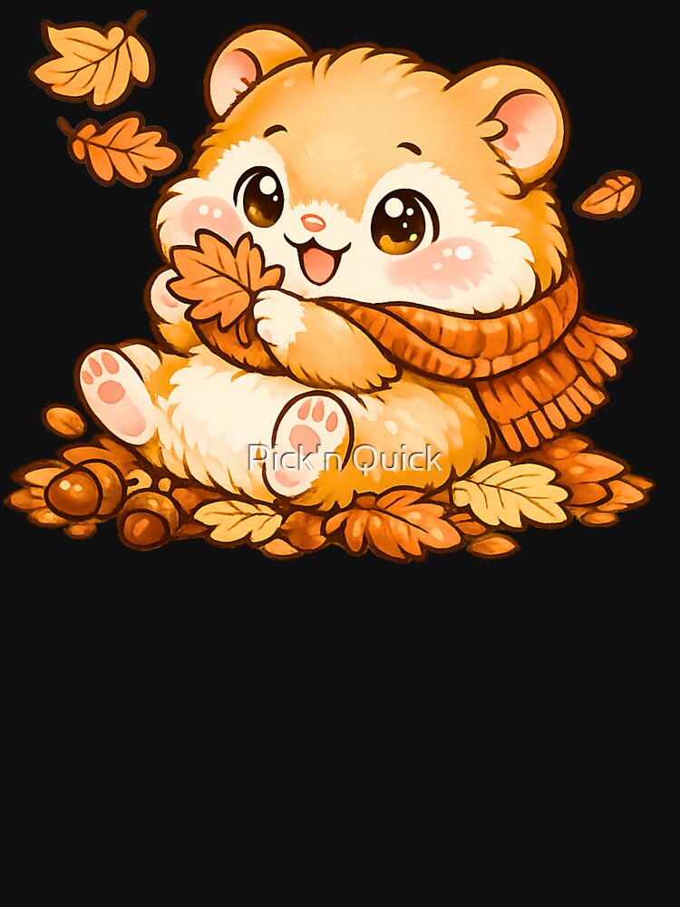 Cozy Autumn Hamster ?? Cute Kawaii Fall Design by Pick'n Quick