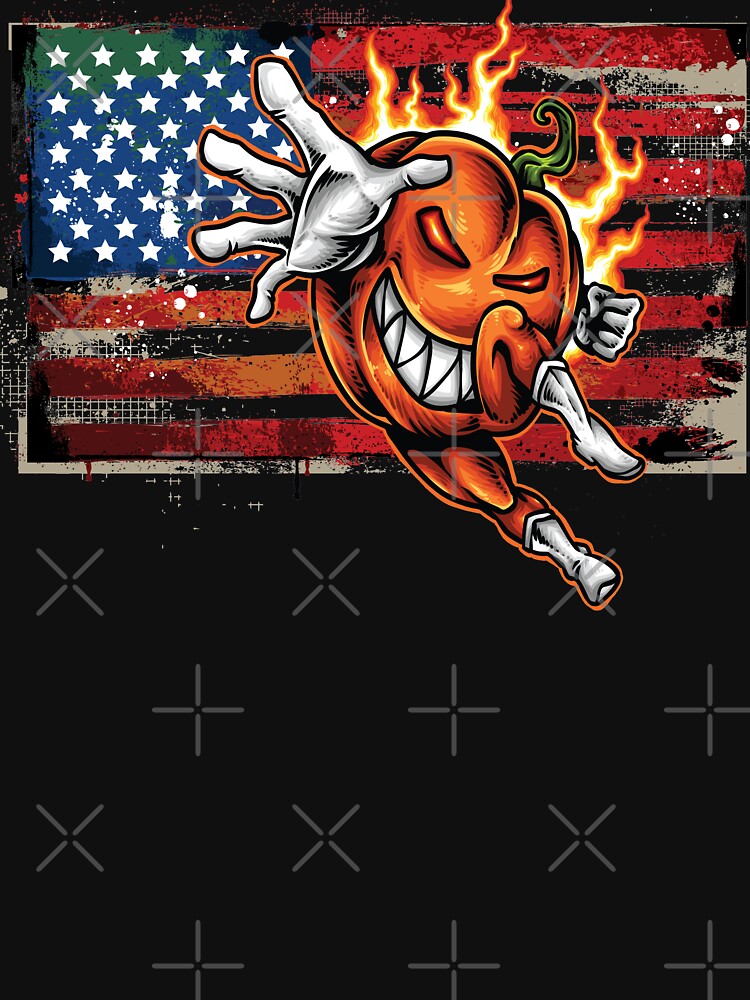 USA Flag Halloween Pumpkin Foodietoon by ProjectX23