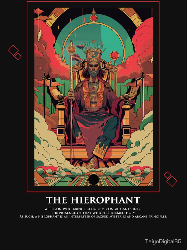 Tarot Lovers: The Hierophant pop art t-shirt by TaiyoDigital36