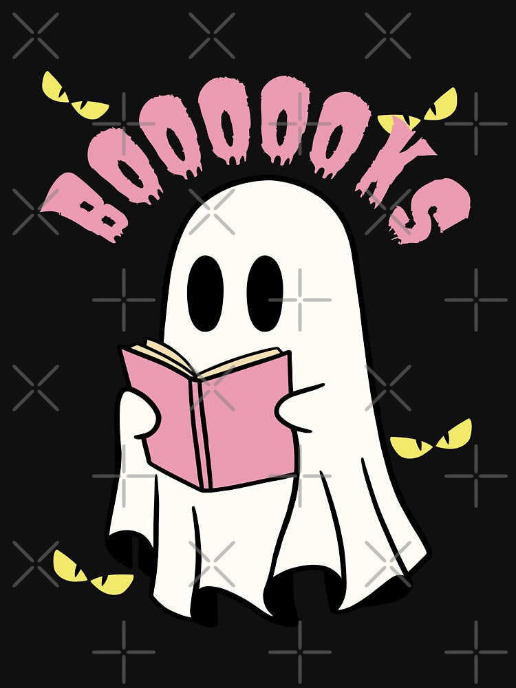 Cute Ghost Reading a Book, Halloween Readers by Mariana Piana