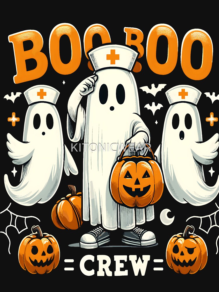 Halloween Nurse Boo Boo Crew by KitonicTees