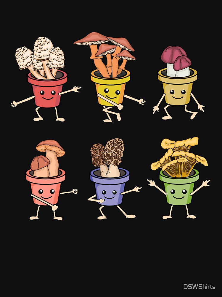 Funny Mushroom Species Fungi Foraging Mushrooms by DSWShirts