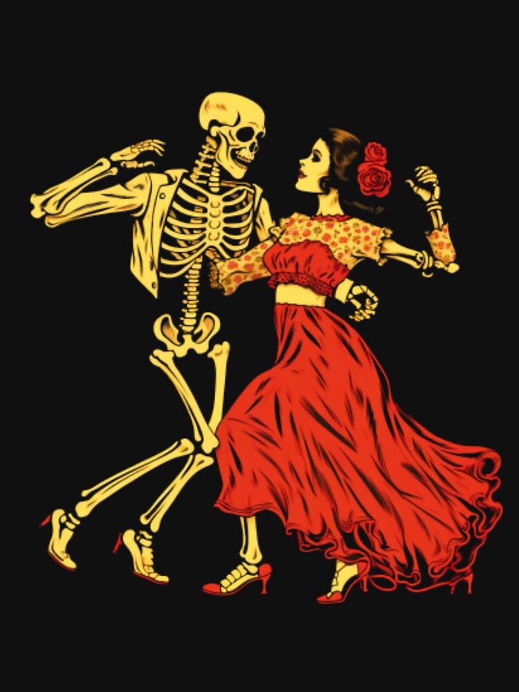 Copy of Dancing Skeletons - Spooky and Stylish Halloween Design by TEEJAMBOREE