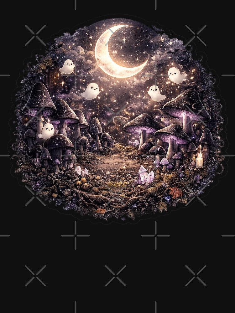 Gothic Moonlit Mushroom Grove by RDcollections
