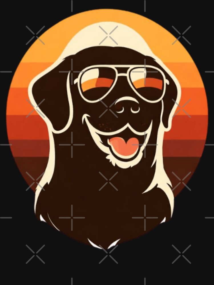 Labrador Dad Minimal Silhouette Retro by PawPrintCustom