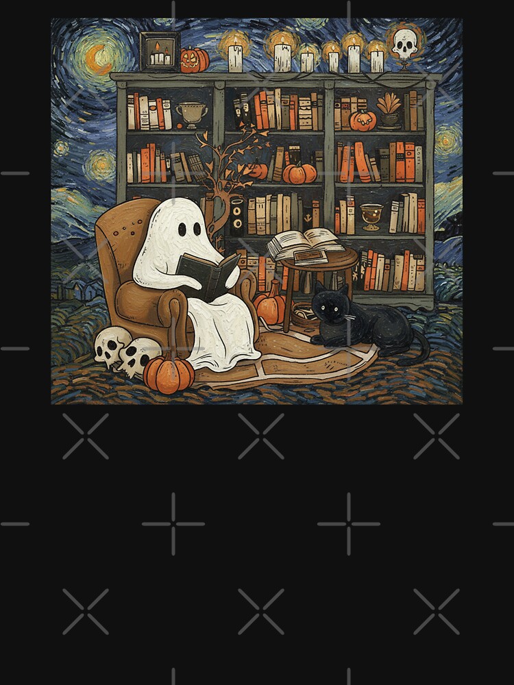 Ghost Book Reader Reading Book Literature Lover Gift by Blok45