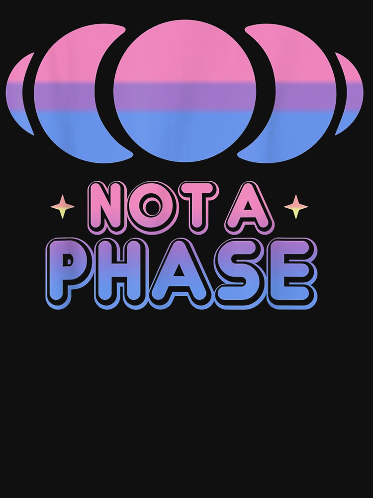 Pastel Goth Not A Phase Kawaii LGBT Bi Pride Flag Moon by DeannaMarks