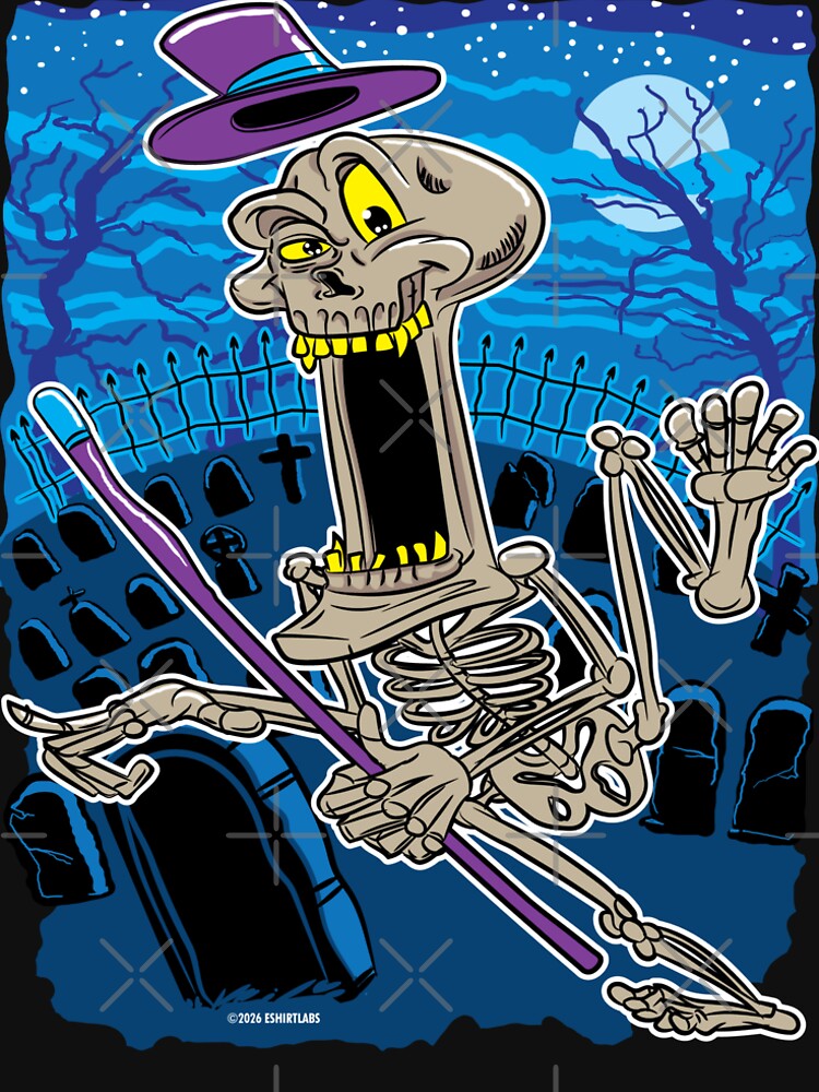Skeleton Dancing in the Graveyard by eShirtLabs