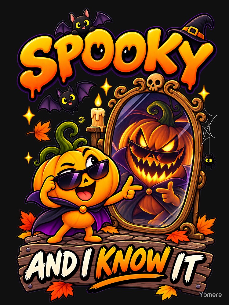 Spooky and I Know It , Funny Halloween Pumpkin by Yomere