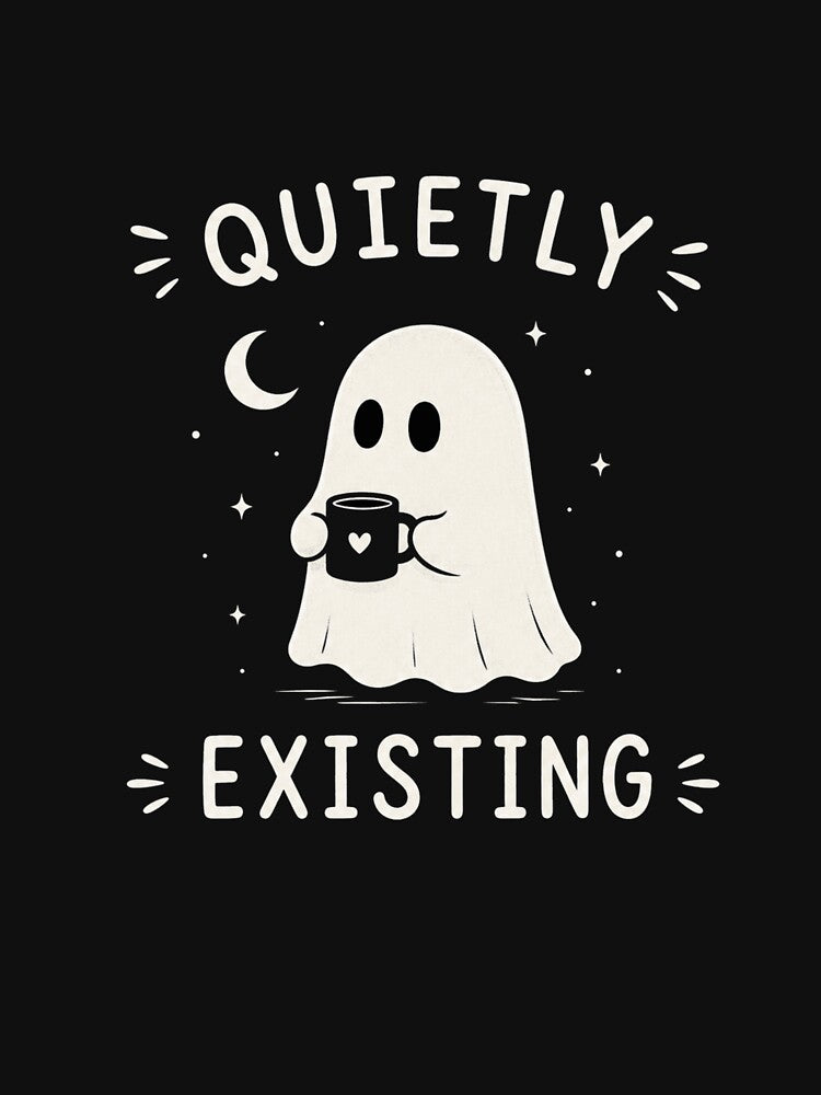 Quietly Existing Cute Ghost Meme by JalwaWear