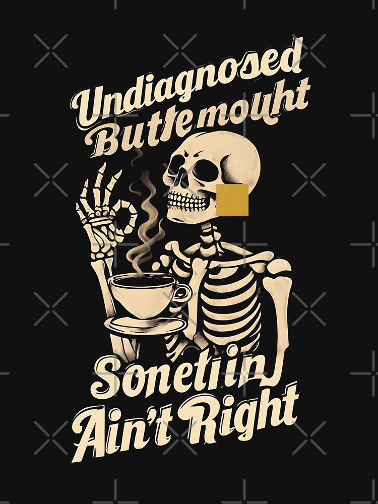 Funny Skeleton Coffee Undiagnosed Buttemouth by Painter1Joyx