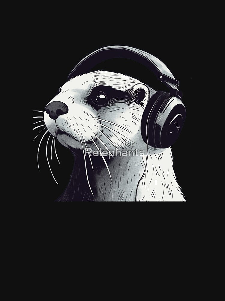 Cute otter music lover by Relephants