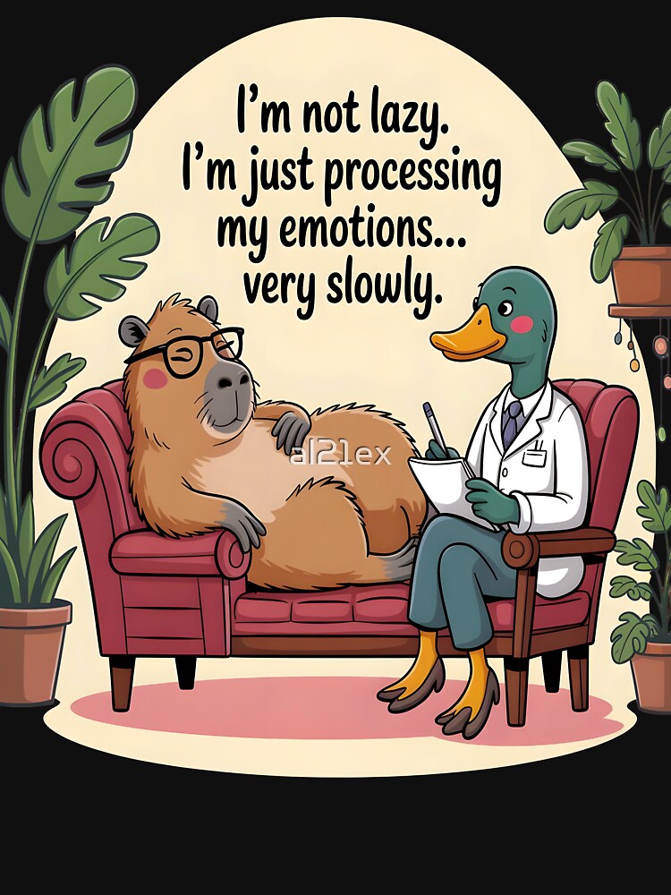 Capybara Humor-Funny Capybara in Therapy by al21ex