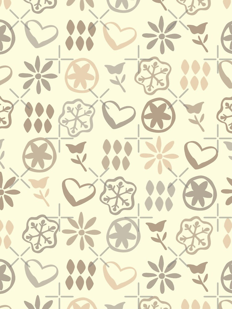 Neutral Boho Retro Mid Century Nostalgic Christmas Pattern by blomastudios
