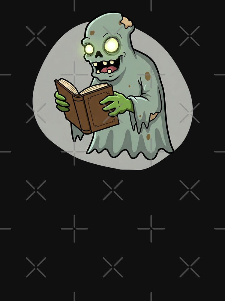 Zombie Ghost Reading by Tw1nsAIArt