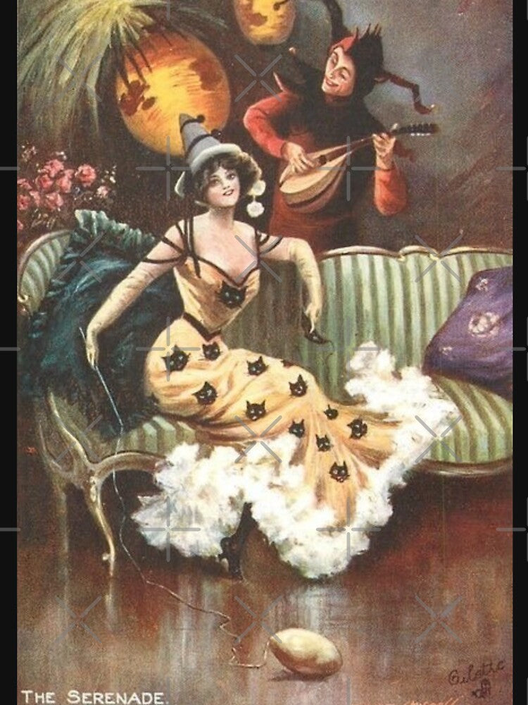Victorian Couple in Costumes Halloween Card by Bellathewilde