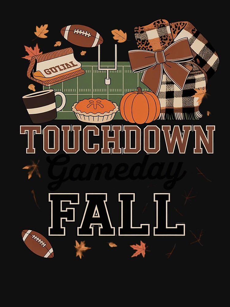 Boho Floral Autumn Fall Football Collage Touchdown Game Day by JulienAureo