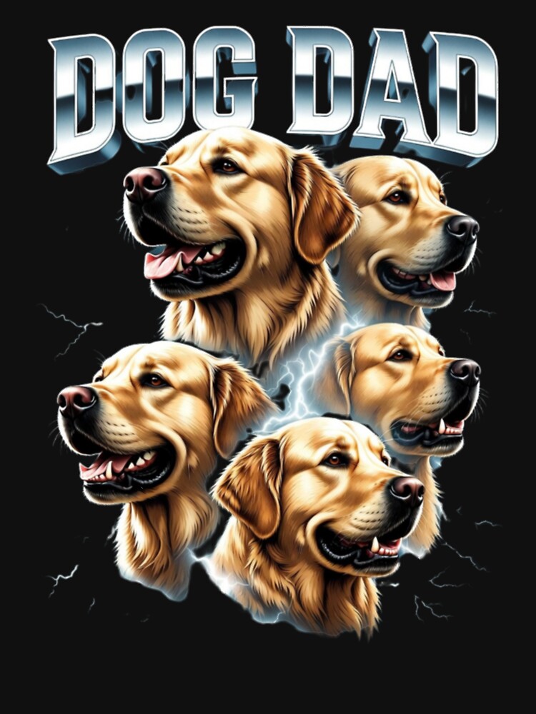 Dogs Dad Golden Retriever Vintage by aynorsadier