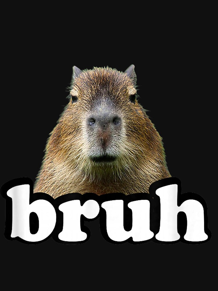 Funny Capybara Gifts Graphic Tee Shirts & Hoodies Meme Lover Bruh Capybara Art for Men Women Kids , Capybara Gift Lover by DZIRI NAJAT