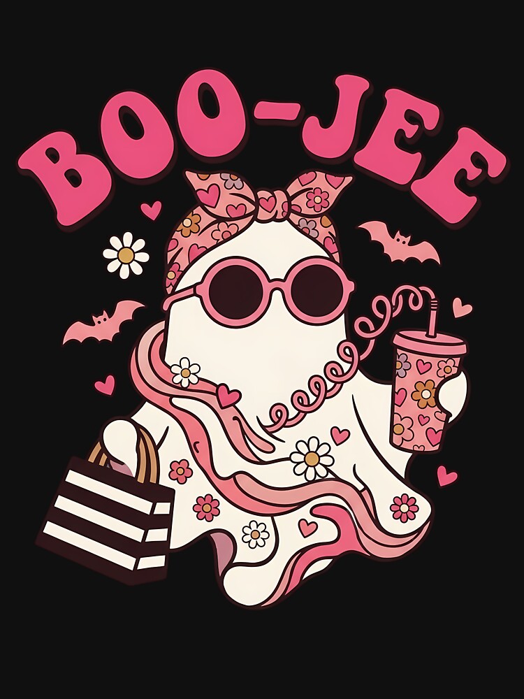 Boo Jee Ghost Cute Funny Pink Halloween Women by KroghDs