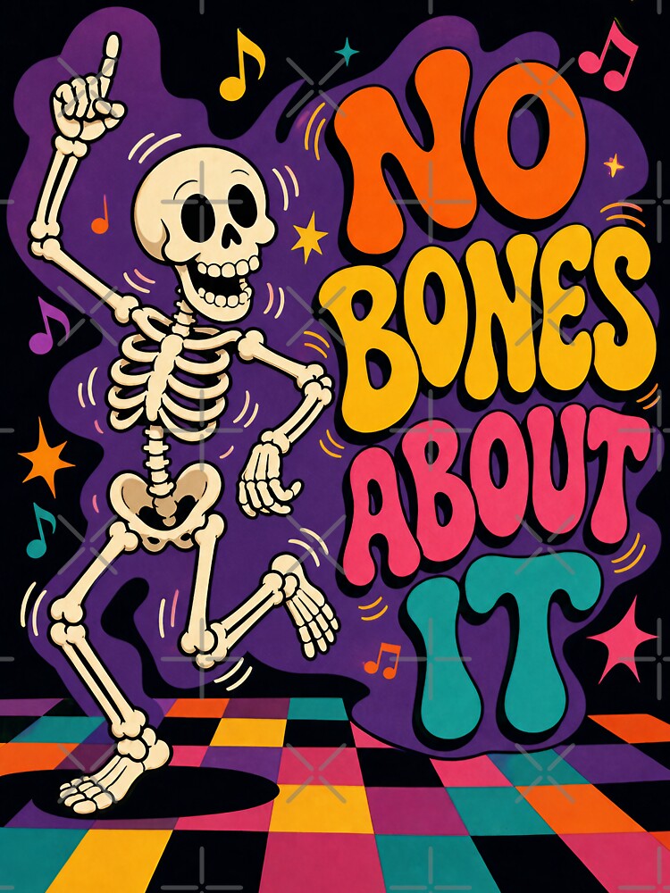 No Bones About It — Dancing Skeleton Retro by Jandedan