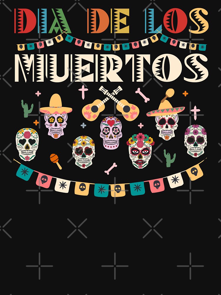 Merry Skulls Dia De Los Muertos Funny Day Of The Dead Mexican by alenaz