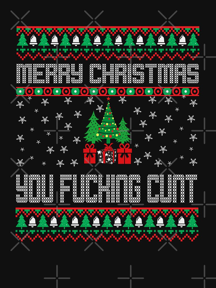 Merry Christmas You Fucking Cunt Funny Santa Ugly Christmas by ilias13