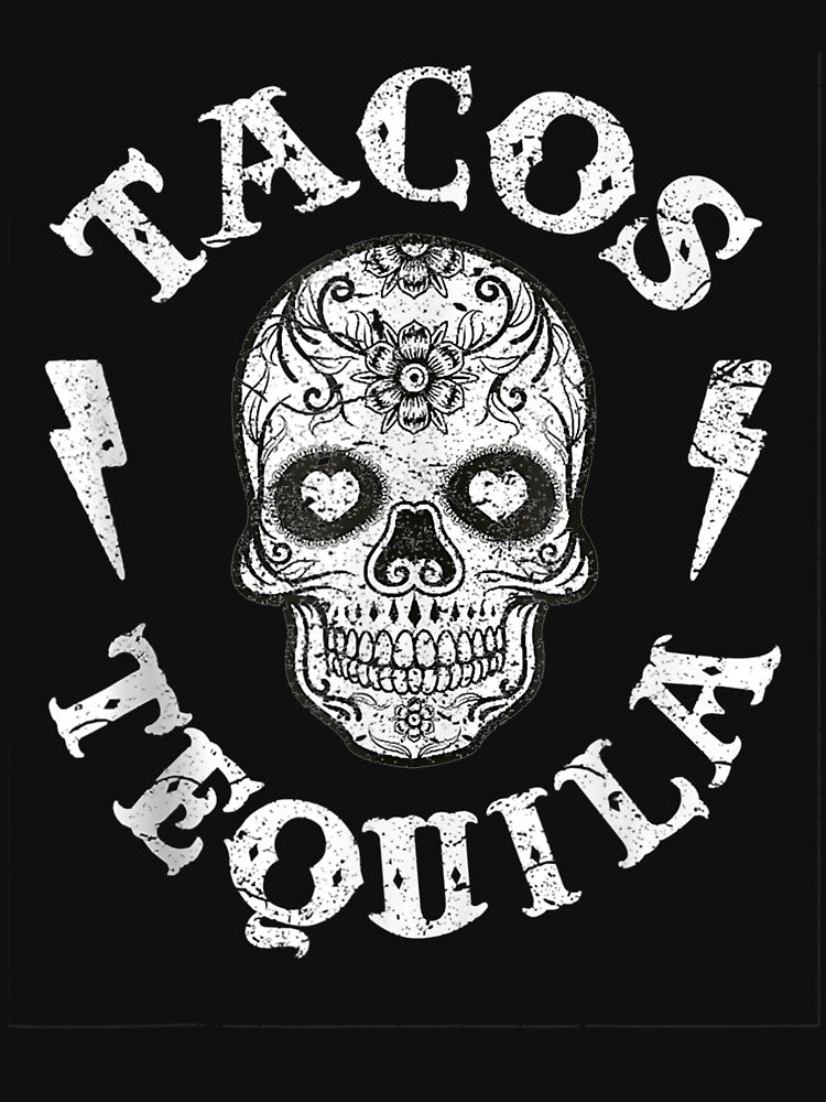 Sugar Skull Tacos Tequila Mexican Fun by robinxam