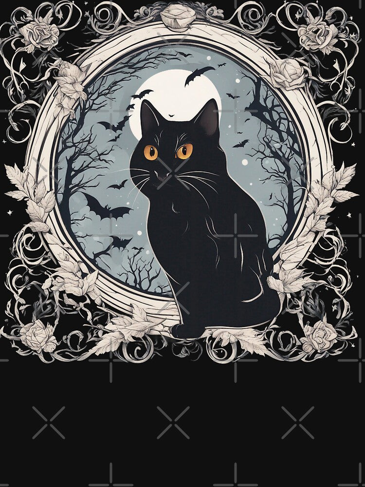 Night Moon Cat Orange Eyes by LuizSilva1983
