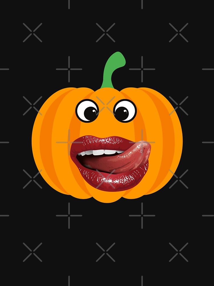 Funny Lip Licking Pumpkin by ijdesigns
