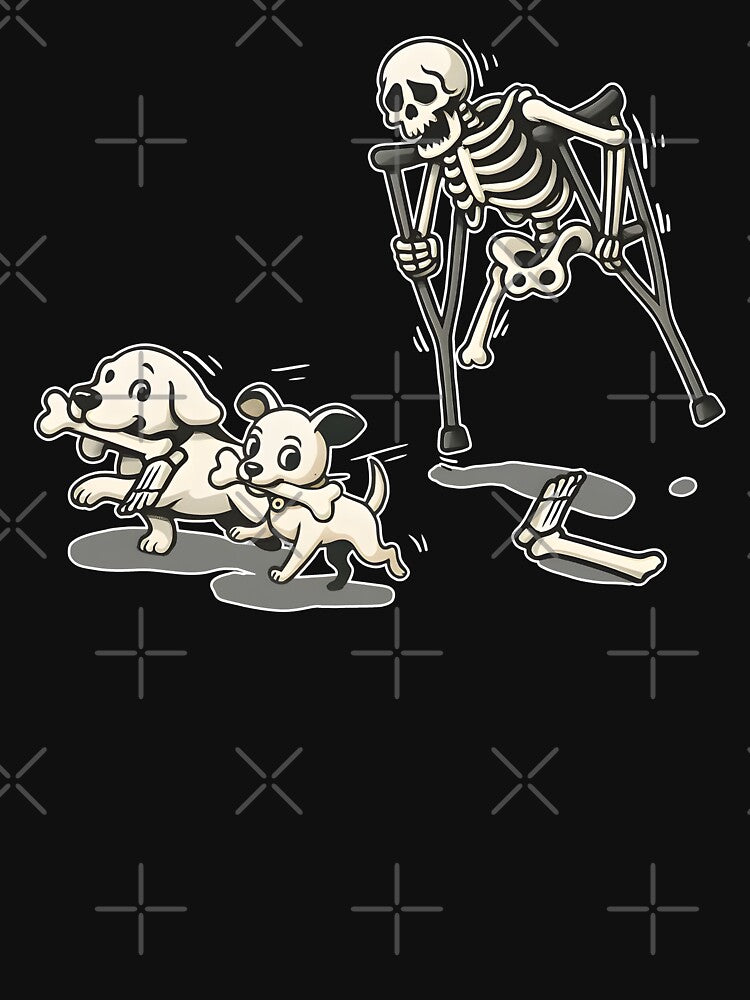 Skeleton Chasing Dog, Halloween Dog by GuyWithtPie