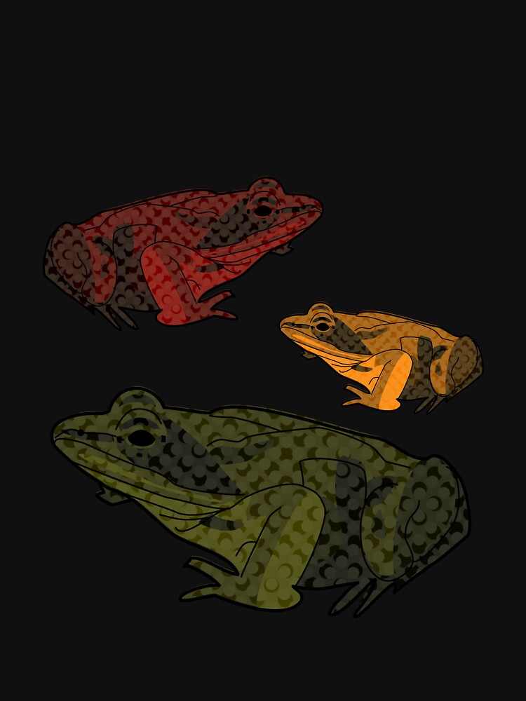Frog Stickers Red Orange Green by Art in My Loft