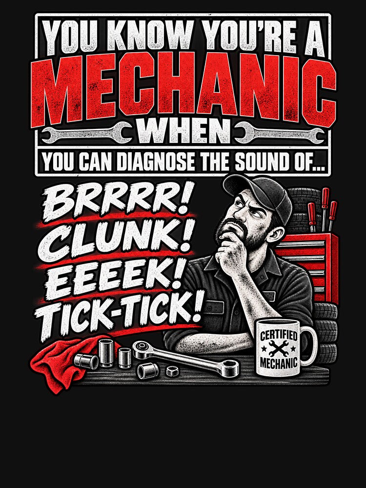 Funny Mechanic – You Know You’re a Mechanic When You Can Diagnose the Sound  Main Tag: by WPC Graphics