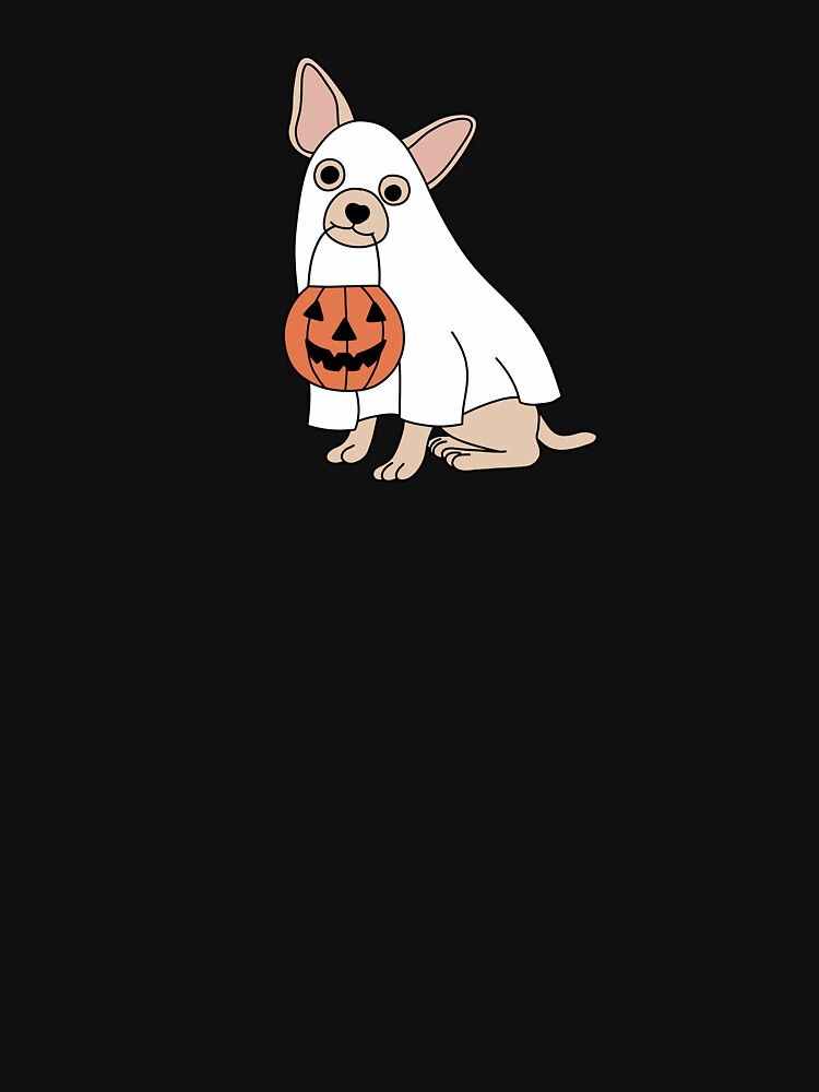 Tan Chihuahua Halloween Ghost by OlliesFunds