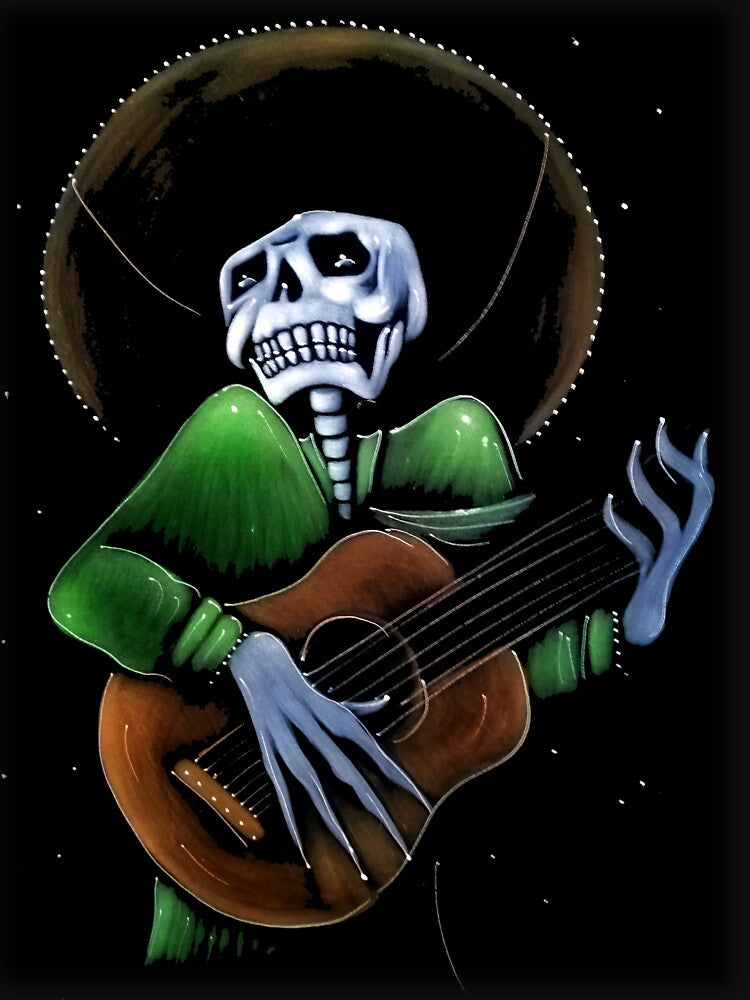 skull playing guitar by pop2021shirt