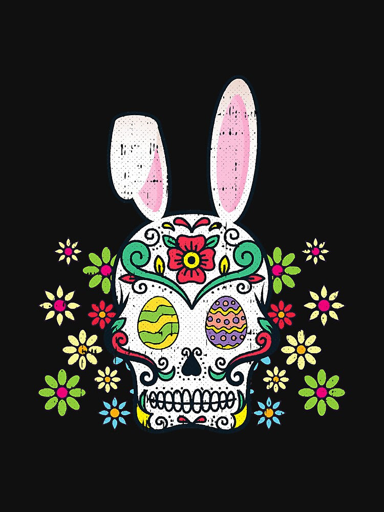 Sugar Skull Happy Easter Bunny Ears by BundlerVq