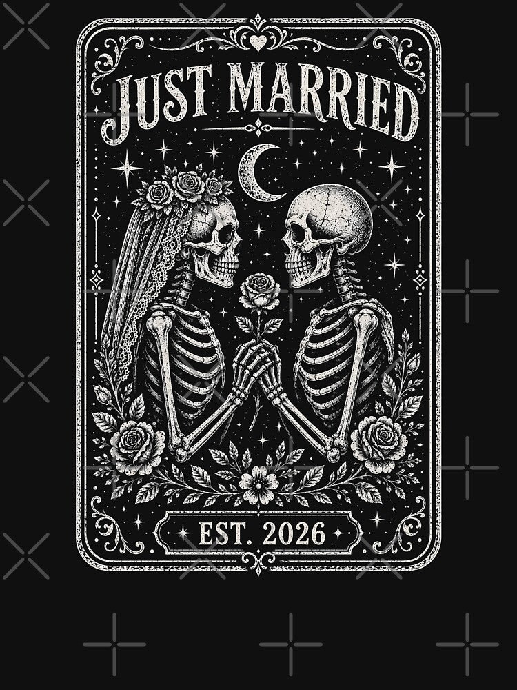 Skeleton Couple Bride and Groom Wedding by will freed18