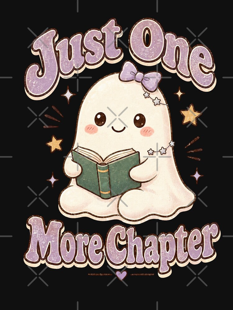 Just One More Chapter – Cute Ghost Reading Book by SweetLilith