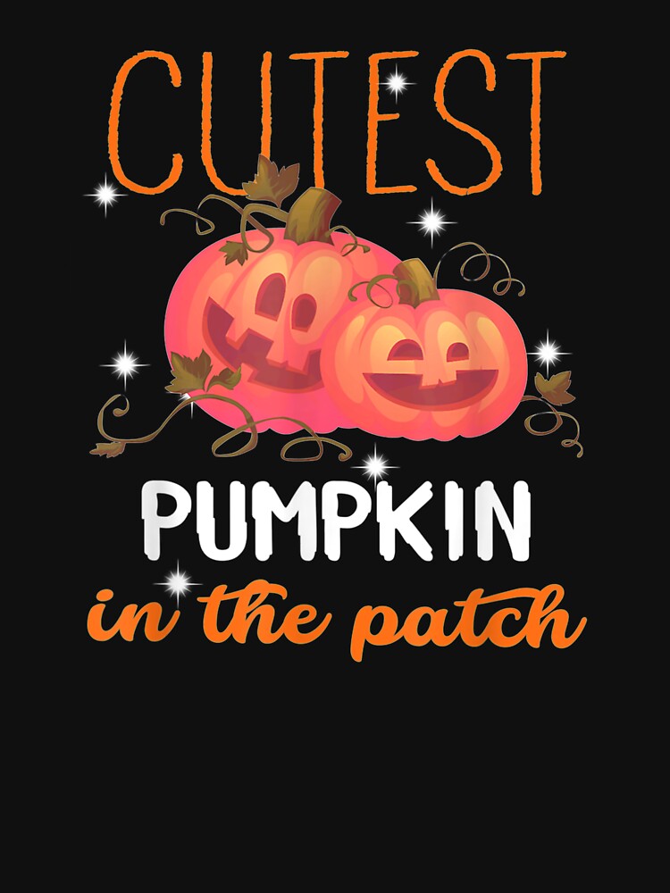 Cutest Pumpkin In The Patch Halloween Kids Boys Girls Funny by Jonathanhagerst